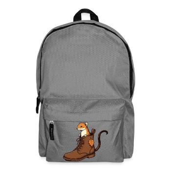 Hermelin im Herbstschuh - Rucksack - Mittelgrau - Vorne