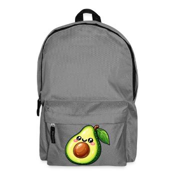 Kawaii Avocado Lächeln - Rucksack - Mittelgrau - Vorne