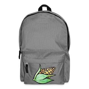 Aquarell-Maisblatt-Motiv - Rucksack - Mittelgrau - Vorne