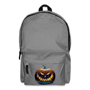 Halloween-Kuerbis - Rucksack - Mittelgrau - Vorne