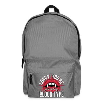 Sorry You're Not My Blood Type - Rucksack - Mittelgrau - Vorne