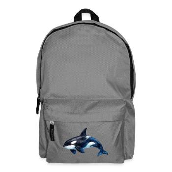 Oceanic Orca Watercolor - Backpack - elephant grey - Front