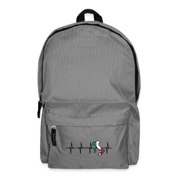 Italy Heartbeat Italian Italian Flag - Backpack - elephant grey - Front
