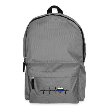 Russland Herzschlag Geschenk für Russen - Rucksack - Mittelgrau - Vorne