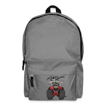 0143 roter Traktor 1255 - Rucksack - Mittelgrau - Vorne
