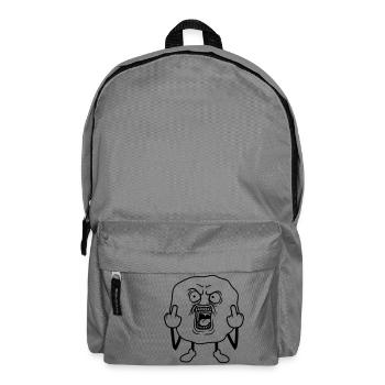 mittelfinger wichser fick dich fuck you off zeigen - Rucksack - Mittelgrau - Vorne