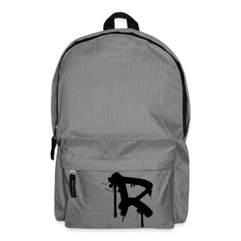 R Graffiti spray drops Farbklex - Backpack - elephant grey - Front