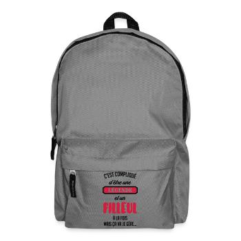 Filleul Filleule Baptême Parrain Marraine - Backpack - elephant grey - Front
