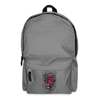Colorful distorted mask face - Backpack - elephant grey - Front
