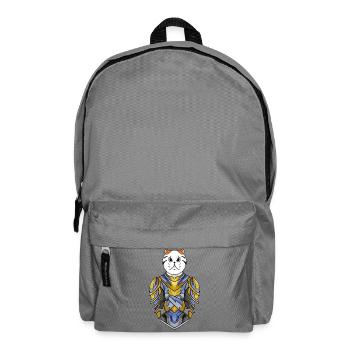 Knight Cat Cat Breed Exotic Shorthair Cat - Backpack - elephant grey - Front