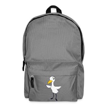 Skeptical bird - Backpack - elephant grey - Front