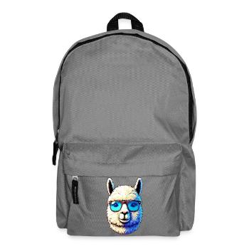 Alpaca with Sunglasses - Backpack - elephant grey - Front