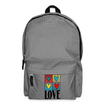 HEART. DAD. MOM. NOEL. CHRISTMAS. Bachelorette party. BEBE. CHILD. - Backpack - elephant grey - Front