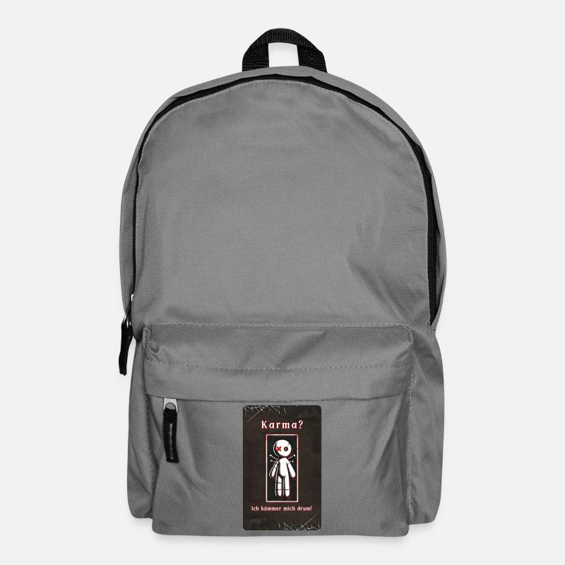 „Karma? Ich kümmere mich darum!“ - Rucksack - Mittelgrau