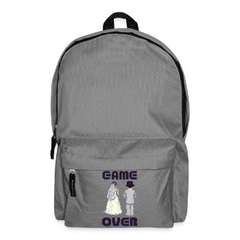 GAME OVER Junggesellenabschied Bräutigam - Rucksack - Mittelgrau - Vorne