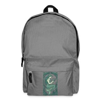 Meerjungfrau Nixe Lesen Buch Bücher Geschenk - Rucksack - Mittelgrau - Vorne