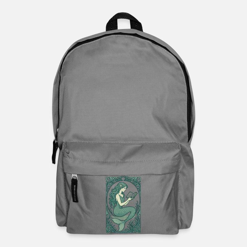 Meerjungfrau Nixe Lesen Buch Bücher Geschenk - Rucksack - Mittelgrau