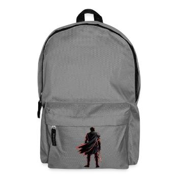 Art épique de la silhouette du guerrier - Sac à dos - gris éléphant - Devant