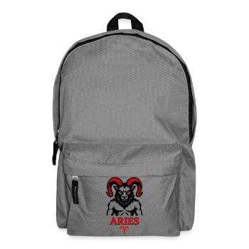 Aries Sternzeichen mit Hörnersymbol - Rucksack - Mittelgrau - Vorne