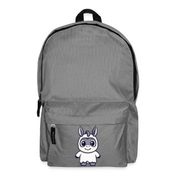 Âne Halloween fantôme - Sac à dos - gris éléphant - Devant