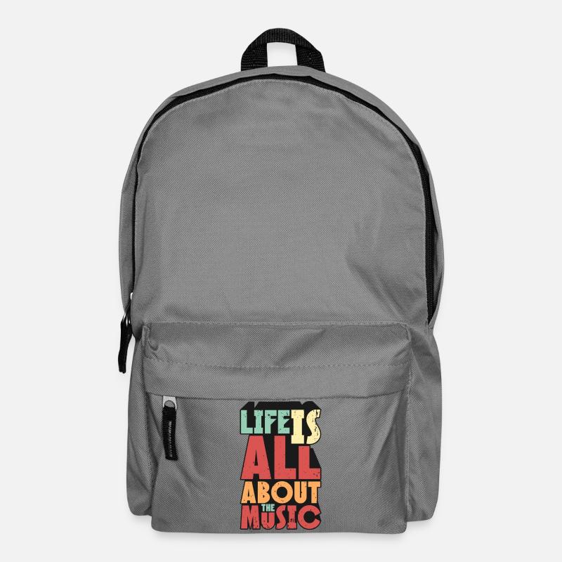 Life is all about music - Backpack - elephant grey