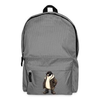 Penguin Cool Winter - Backpack - elephant grey - Front