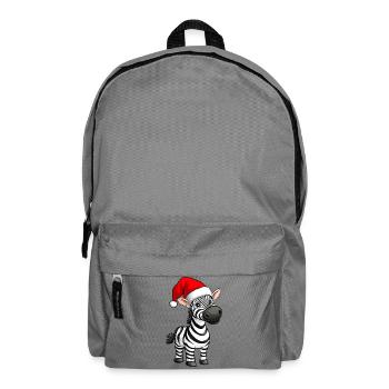 Noël des zèbres - Sac à dos - gris éléphant - Devant