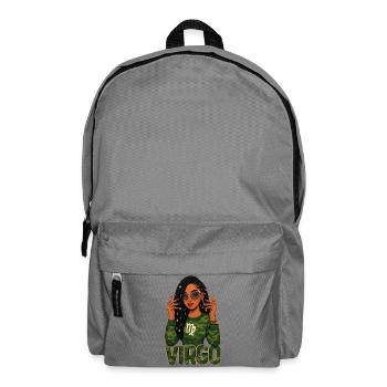Reine de la Vierge – Vibrations de sagesse afro girl en place - Sac à dos - gris éléphant - Devant