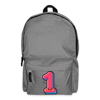 Nummer 1 Happy Pink Illustrated - Rucksack - Mittelgrau - Vorne