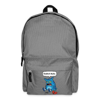 Peace at last. Separation, heartache? Zooki Monster - Backpack - elephant grey - Front