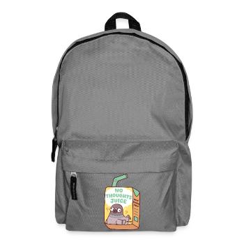 Funny Silly Pigeon No Thoughts Juice Box  - Backpack - elephant grey - Front