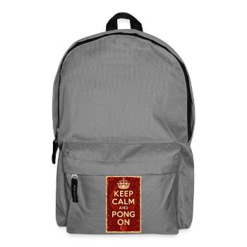 Keep Calm and Pong On / Ping - Backpack - elephant grey - Front