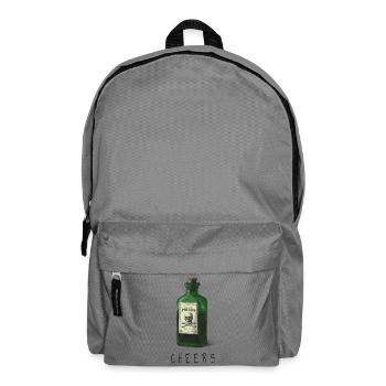 Bouteille de poison verte avec crâne - Sac à dos - gris éléphant - Devant