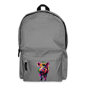 Wildschwein Schwarzwild Wildschweine Schwein Jäger - Rucksack - Mittelgrau - Vorne