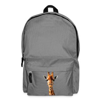 Giraffe Africa Love Safari Wilderness Cute Giraffes - Backpack - elephant grey - Front
