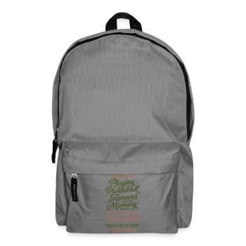 Pickleball-Spieler spielt Pickle Ball Memory On - Rucksack - Mittelgrau - Vorne