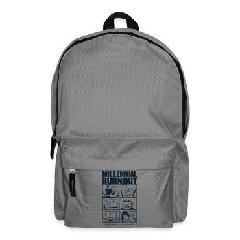 Millennial Burnout Humor Alltag Comic - Rucksack - Mittelgrau - Vorne