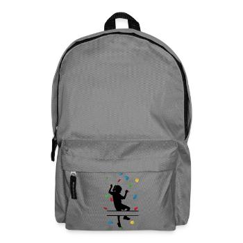 Climbing Wall Girl – Individuelle Klettererin - Rucksack - Mittelgrau - Vorne
