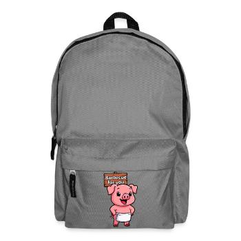 Cricket sign with pig - Backpack - elephant grey - Front