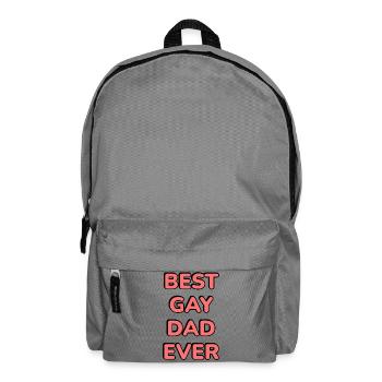 Bester schwuler Vater aller Zeiten Typografie Tee LGBT Pride - Rucksack - Mittelgrau - Vorne