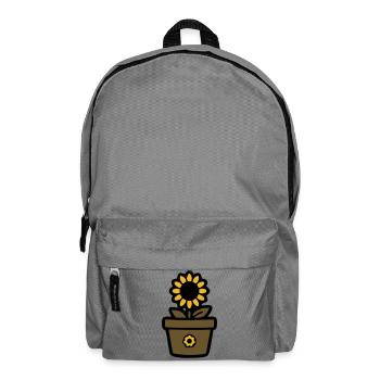 Sunflower Pot Plant Mom Garden Florist - Backpack - elephant grey - Front