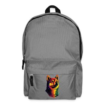 Shiba Inu Hund Japanische Hunderasse Japan Shibas - Rucksack - Mittelgrau - Vorne