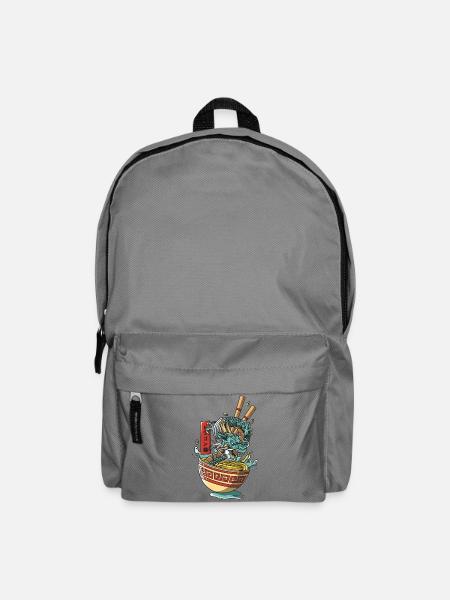 Ramen Drache Japanisches Design - Rucksack - Mittelgrau