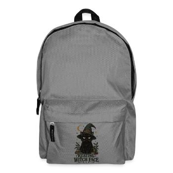 Ruhendes Hexengesicht - Rucksack - Mittelgrau - Vorne