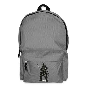 Samurai-Krieger in schwerer Rüstung - Rucksack - Mittelgrau - Vorne
