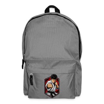 Kampfkunst Fokus Karateschlag - Rucksack - Mittelgrau - Vorne
