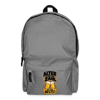 Alter ist nur eine Zahl – Prost - Rucksack - Mittelgrau - Vorne