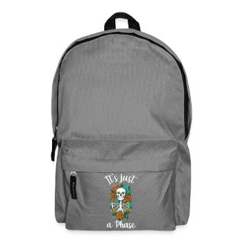 Halloween floral Skelett just a phase - Rucksack - Mittelgrau - Vorne