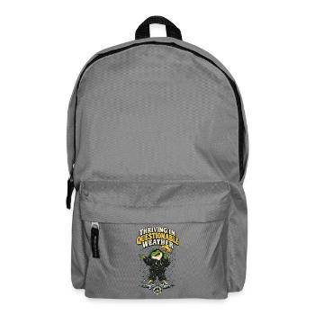 RobVibe Wild Club – Frosch bei fragwürdigem Wetter - Rucksack - Mittelgrau - Vorne