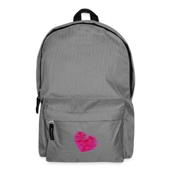 ICH LIEBE DICH. ICH LIEBE DICH. LIEBE. LIEBE. HERZ. - Rucksack - Mittelgrau - Vorne